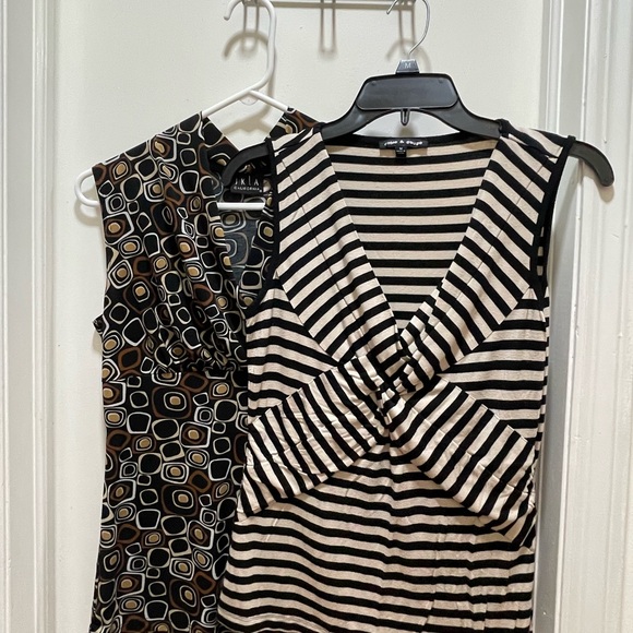 Abstract Print Sleeveless Top Bundle M Brown Multi M - Picture 4 of 11